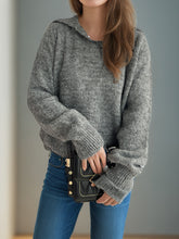 Load image into Gallery viewer, Collared Neck Long Sleeve Sweater
