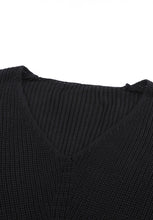 Load image into Gallery viewer, V-Neck Drop Shoulder Sweater
