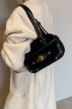 Load image into Gallery viewer, Suede Studded Adjustable Strap Shoulder Bag
