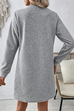 Load image into Gallery viewer, Textured Round Neck Long Sleeve Mini Dress
