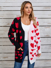 Load image into Gallery viewer, Angel Wings Heart Open Front Long Sleeve Cardigan
