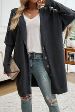 Load image into Gallery viewer, Button Up Long Sleeve Hooded Cardigan
