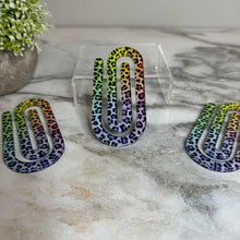 Load image into Gallery viewer, Jumbo Paperclip - Rainbow Animal Print
