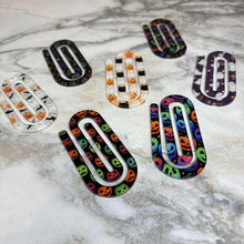 Load image into Gallery viewer, Jumbo Paperclip - Purple Ghost Halloween
