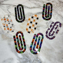 Load image into Gallery viewer, Jumbo Paperclip - Purple Ghost Halloween
