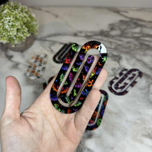 Load image into Gallery viewer, Jumbo Paperclip -  Rainbow Bat Halloween
