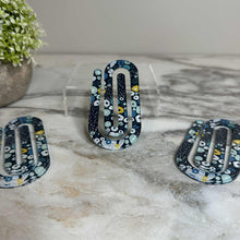 Load image into Gallery viewer, Jumbo Paperclip - Blue Yellow Floral
