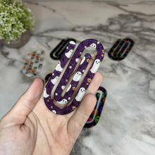 Load image into Gallery viewer, Jumbo Paperclip - Purple Ghost Halloween
