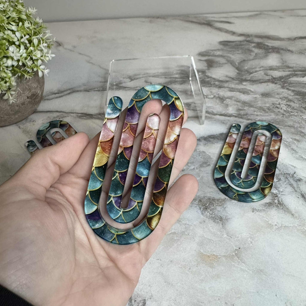 Jumbo Paperclip - Teal Mermaid