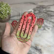 Load image into Gallery viewer, Jumbo Paperclip - Watermelon Glitter

