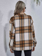 Load image into Gallery viewer, Plaid Button Down Collared Jacket
