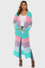 Load image into Gallery viewer, Color Block Long Sleeve Pocketed Cardigan
