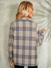 Load image into Gallery viewer, Plaid Button Down Collared Jacket
