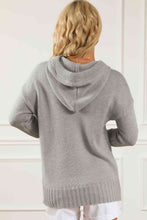 Load image into Gallery viewer, Drawstring Hooded Sweater with Pocket
