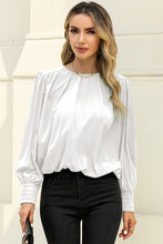 Load image into Gallery viewer, Round Neck Puff Sleeve Blouse
