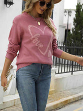 Load image into Gallery viewer, LOVE Heart Graphic Sweater
