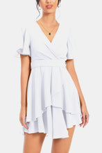 Load image into Gallery viewer, Surplice Neck Flutter Sleeve Dress
