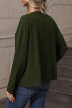 Load image into Gallery viewer, Long Sleeve Notched Neck Blouse
