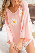 Load image into Gallery viewer, Flower Pattern Long Sleeve Sweater
