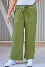 Load image into Gallery viewer, Plus Size Drawstring Straight Pants with Pockets
