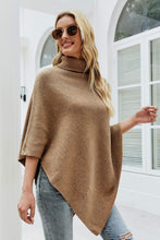 Load image into Gallery viewer, Turtleneck Buttoned Poncho
