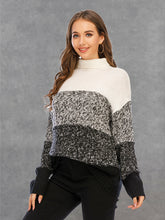 Load image into Gallery viewer, Color Block Turtleneck Sweater
