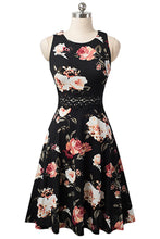 Load image into Gallery viewer, Printed Smocked Waist Sleeveless Dress
