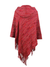 Load image into Gallery viewer, Fringe Hem Hooded Poncho
