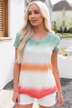 Load image into Gallery viewer, Tie-Dye V-Neck Short Sleeve Tee
