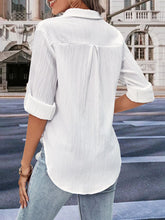 Load image into Gallery viewer, Collared Neck Half Sleeve Twisted Shirt
