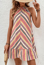 Load image into Gallery viewer, Striped Round Neck Sleeveless Mini Dress
