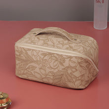 Load image into Gallery viewer, Floral embossed makeup bag- preorder
