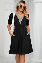 Load image into Gallery viewer, V-Neck Puff Sleeve Dress
