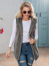 Load image into Gallery viewer, Full Size Sleeveless Hooded Vest with Pockets
