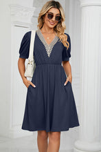 Load image into Gallery viewer, V-Neck Puff Sleeve Dress
