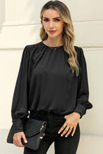 Load image into Gallery viewer, Round Neck Puff Sleeve Blouse
