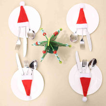 Load image into Gallery viewer, 20-Piece Christmas Hat Cutlery Holders
