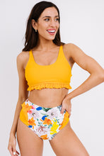 Load image into Gallery viewer, Floral Frill Trim Two-Piece Swim Set
