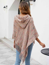 Load image into Gallery viewer, Fringe Hem Hooded Poncho
