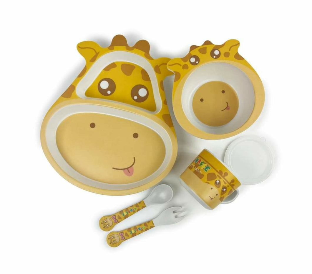 Giraffe Kids Bamboo 5 piece dining set