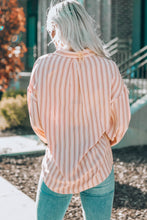 Load image into Gallery viewer, Striped Button-Up Dropped Shoulder Shirt
