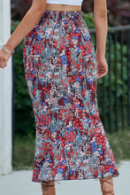 Load image into Gallery viewer, Floral High Waist Ruched Skirt
