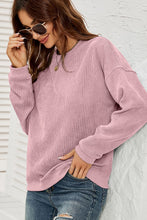 Load image into Gallery viewer, Dropped Shoulder Round Neck Sweatshirt
