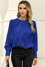 Load image into Gallery viewer, Round Neck Puff Sleeve Blouse
