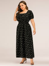 Load image into Gallery viewer, Plus Size Polka Dot Square Neck Dress
