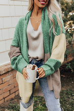 Load image into Gallery viewer, Color Block Long Sleeve Cardigan
