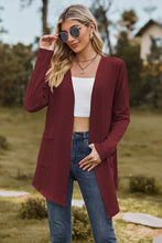 Load image into Gallery viewer, Cable-Knit Long Sleeve Cardigan with Pocket
