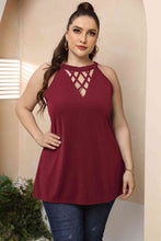 Load image into Gallery viewer, Plus Size Halter Neck Cutout Sleeveless Dress
