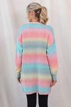 Load image into Gallery viewer, Gradient Dropped Shoulder Longline Cardigan
