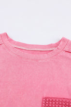 Load image into Gallery viewer, Round Neck Dropped Shoulder Top with Pocket
